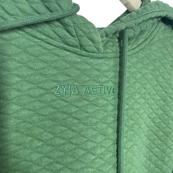 Zyia Active Women’s Pine Quilted Pullover Hoodie in Green Size M - Picture 9 of 11